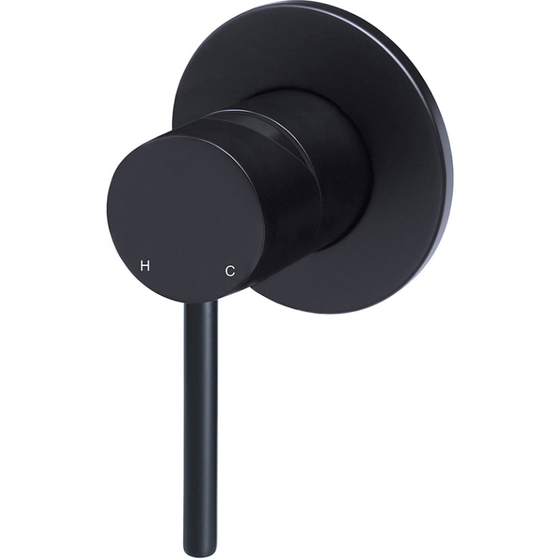 Round Wall Mixer Finish Set - Matte Black