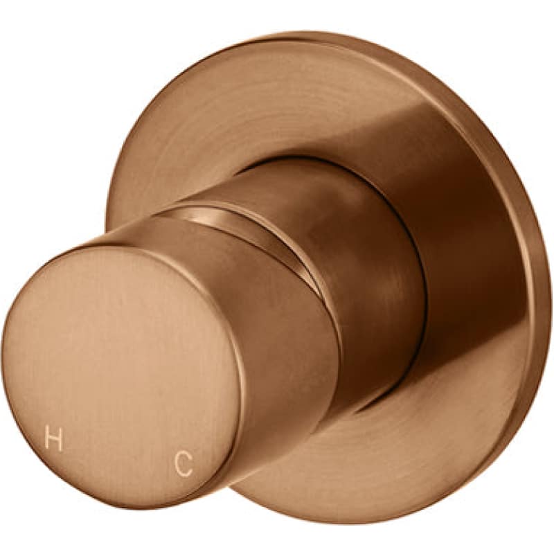 Round Finish Pinless Wall Mixer - Lustre Bronze