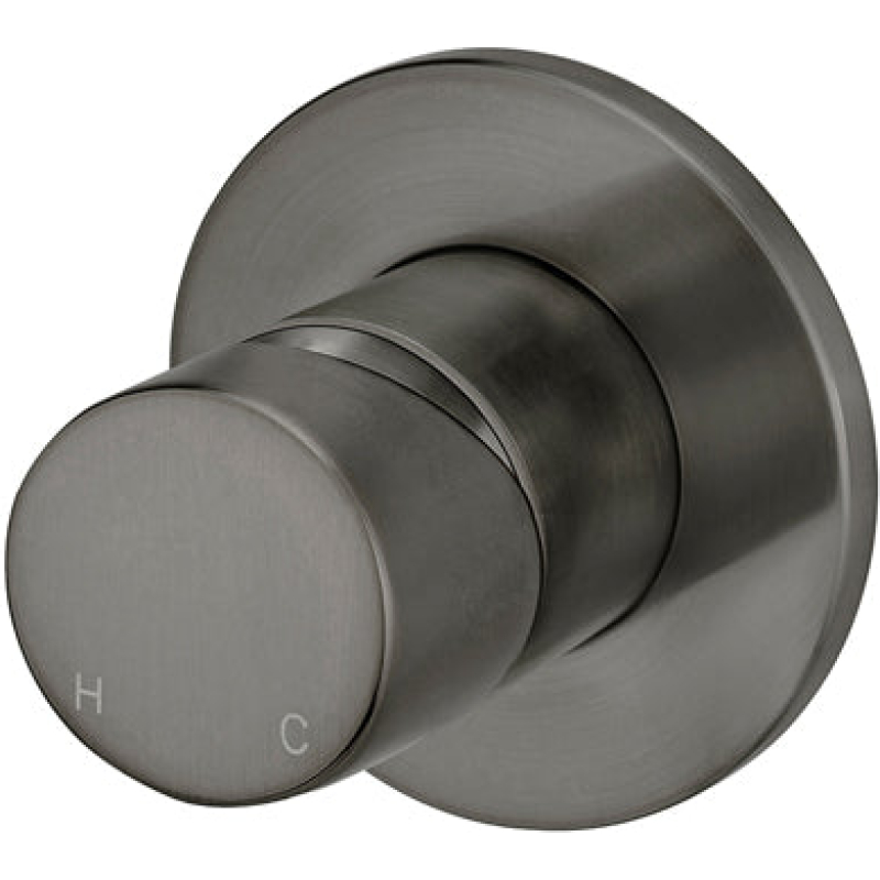 Round Finish Pinless Wall Mixer - Gun Metal