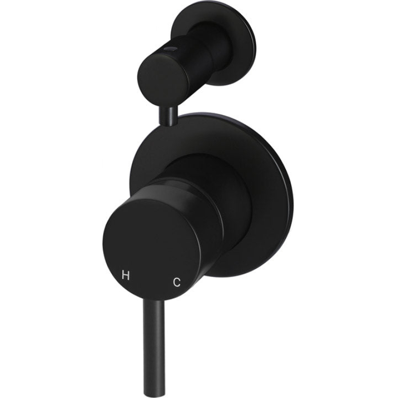 Round Finish Diverter Mixer - Matte Black