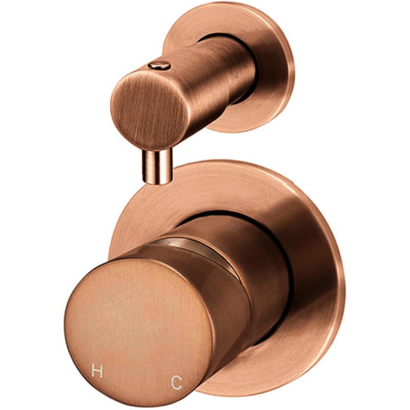 Round Finish Pinless Diverter Mixer - Lustre Bronze