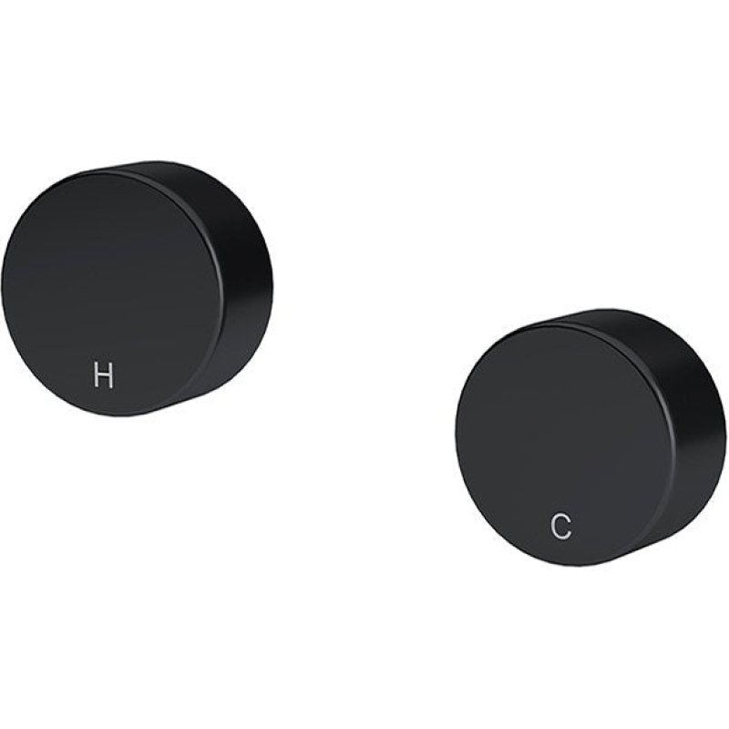 Circular Wall Taps - Matte Black