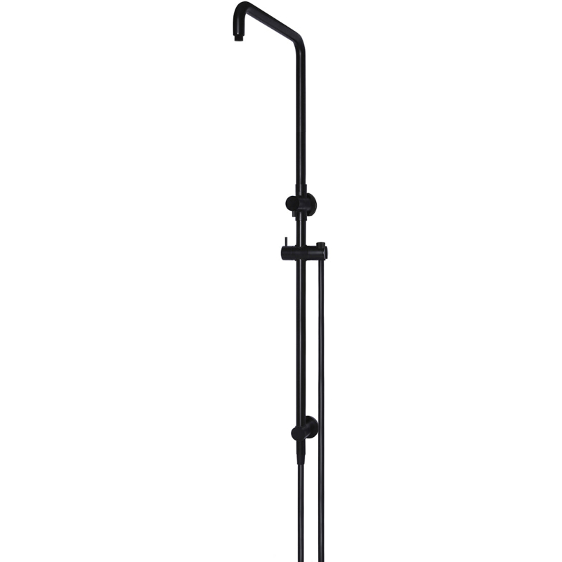 Shower Rail with Hose (excludes Rose and Handshower) - Matte Black