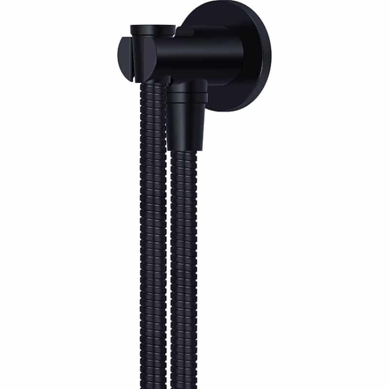 Bracket Set with Hose (excludes Handshower) - Matte Black