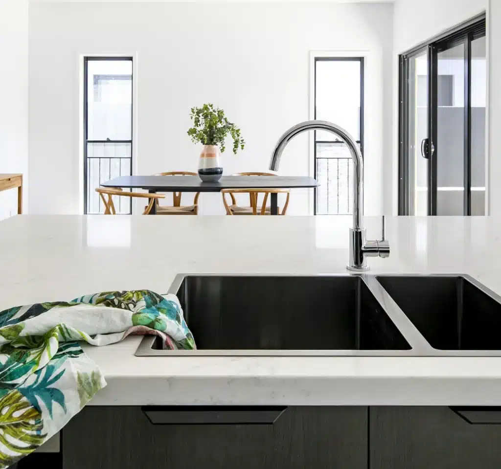 Project Clayfield featuring Meir tapware and Zou Build