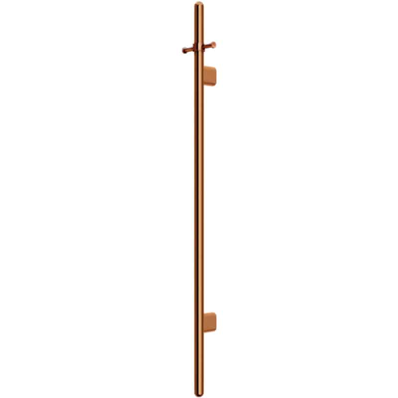 Heated Vertical Towel Rail - Lustre Bronze