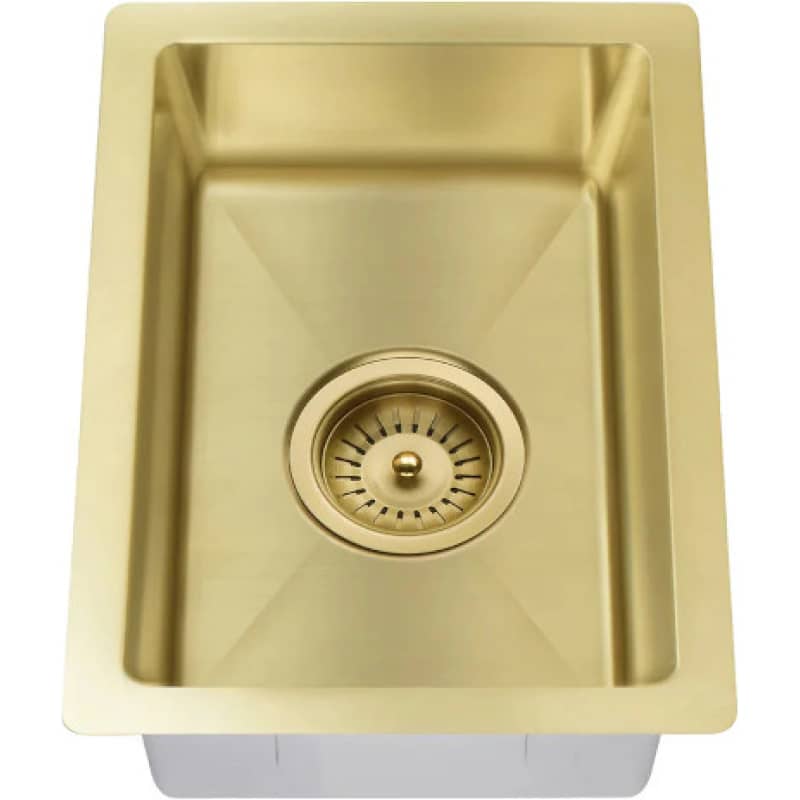 Lavello Bar Sink - Single Bowl 382 x 272 - Brushed Bronze Gold
